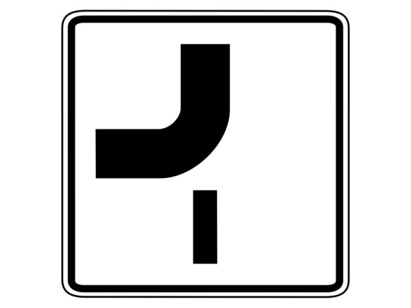 Verkehrszeichen 1002 14 Verlauf Der Vorfahrtstrasse Von Oben Nach Linke Einmuendung Von Unten Radfahrausbildung Grundschule